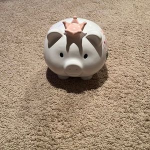 Glass “Little Princess” piggy bank. No flaws. Size of head